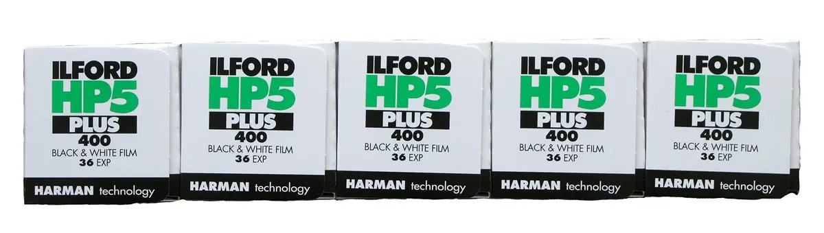 Ilford HP5+ 35mm Film 5 Rolls | Black & White, 400 ASA, 36 Exposures - main product image