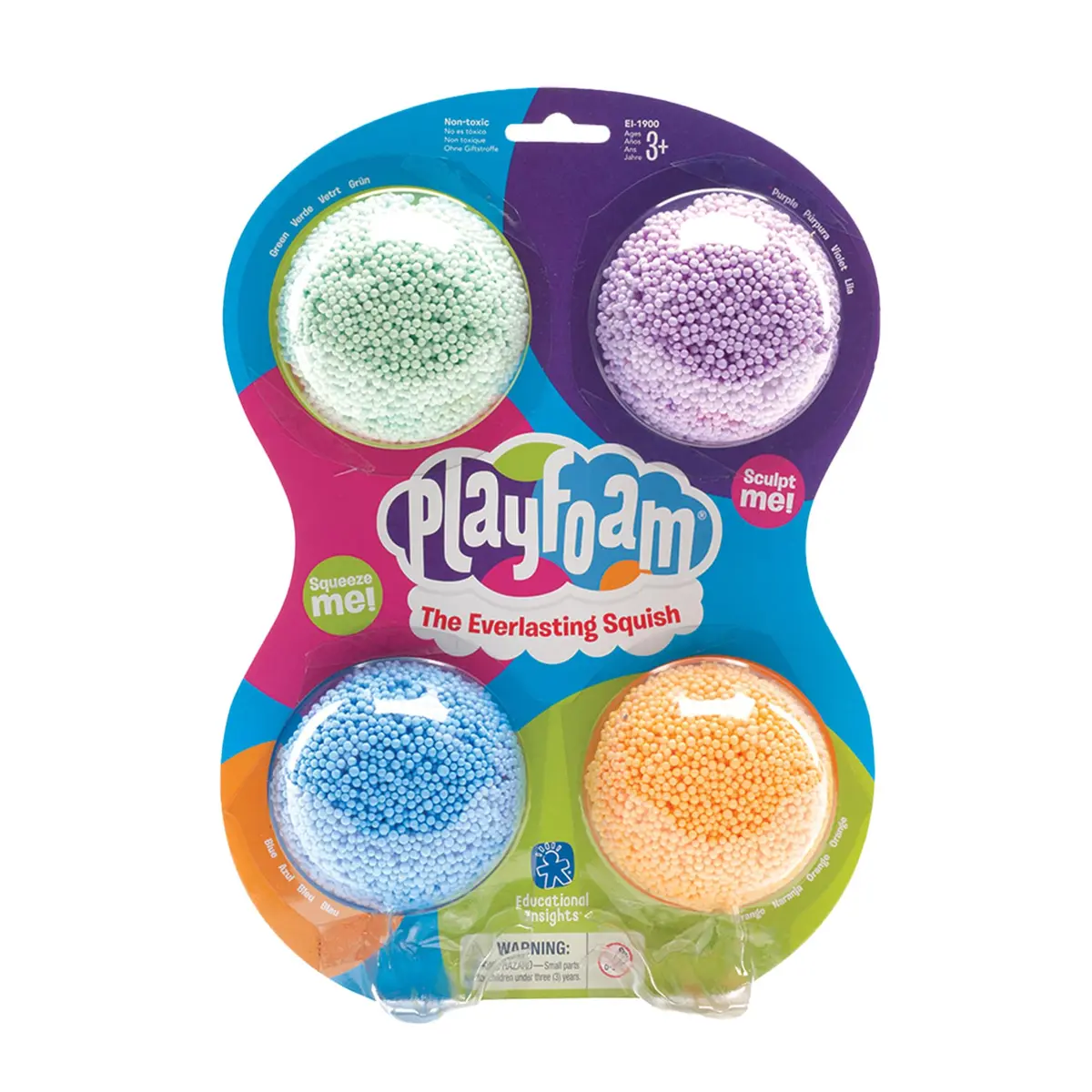 Educational Insights Playfoam Classic 4-Pack | Mess-Free Sensory Foam for Kids 3-5 - main product image