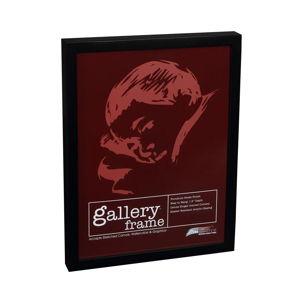 Ambiance Framing Wood 11"x14" Deep Picture Frame | Elegant Black Wood with Acrylic Glazing - main product image