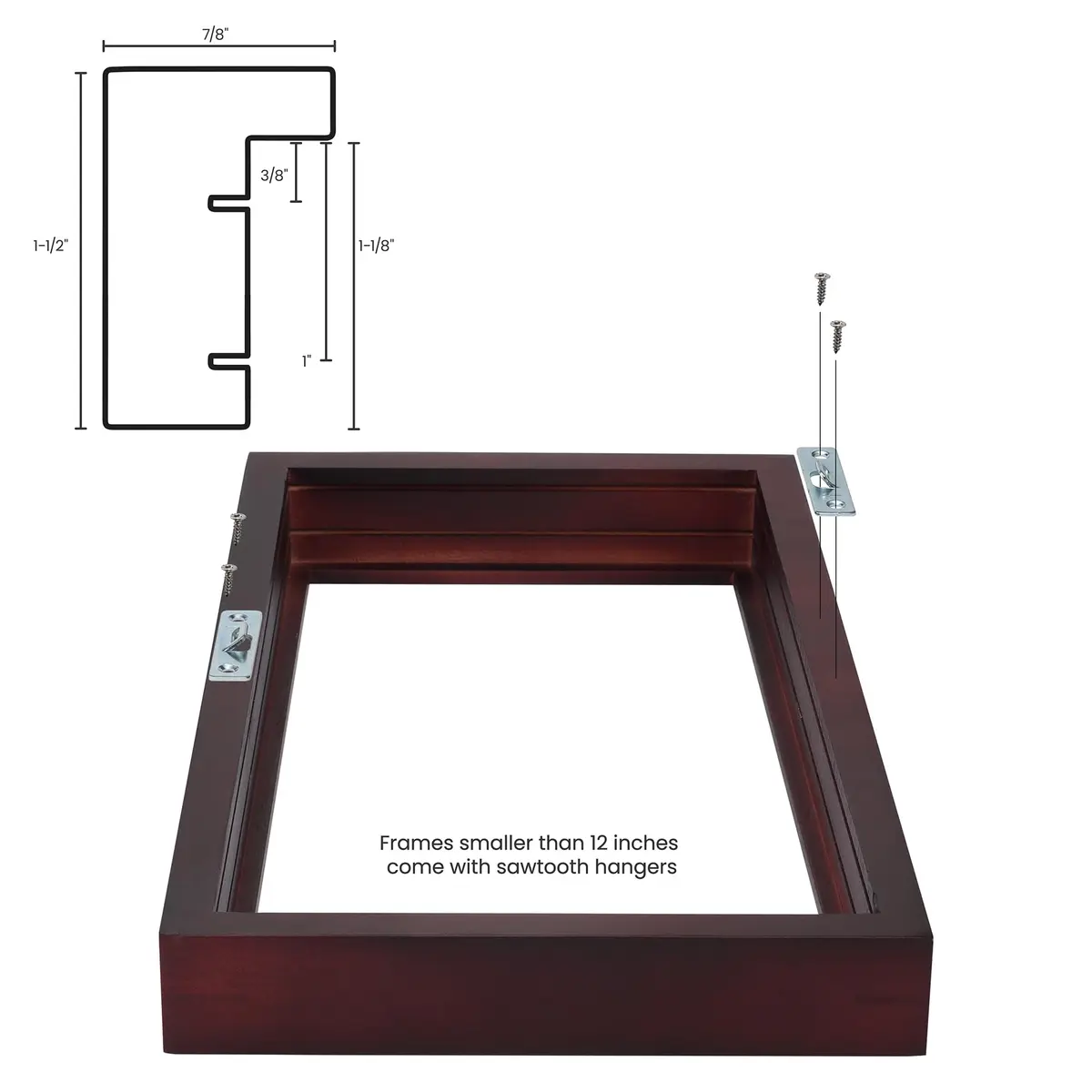 Ambiance Framing Wood Picture Frame 6"x6" | Deep, Shatter-Resistant Acrylic & MDF Backing - view 6