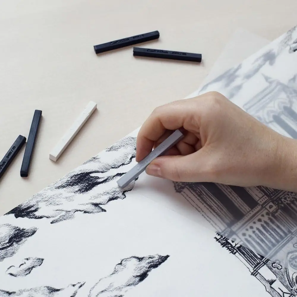 Conté à Paris Sketching Crayons Set with 12 Assorted Colors | Soft Pigments for Art & Drawing - view 2