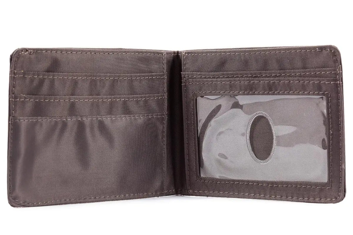 Big Skinny Men's Slimline Bi-Fold Wallet with Leather Exterior & Nylon Interior, Holds 25 Cards, Brown - view 3