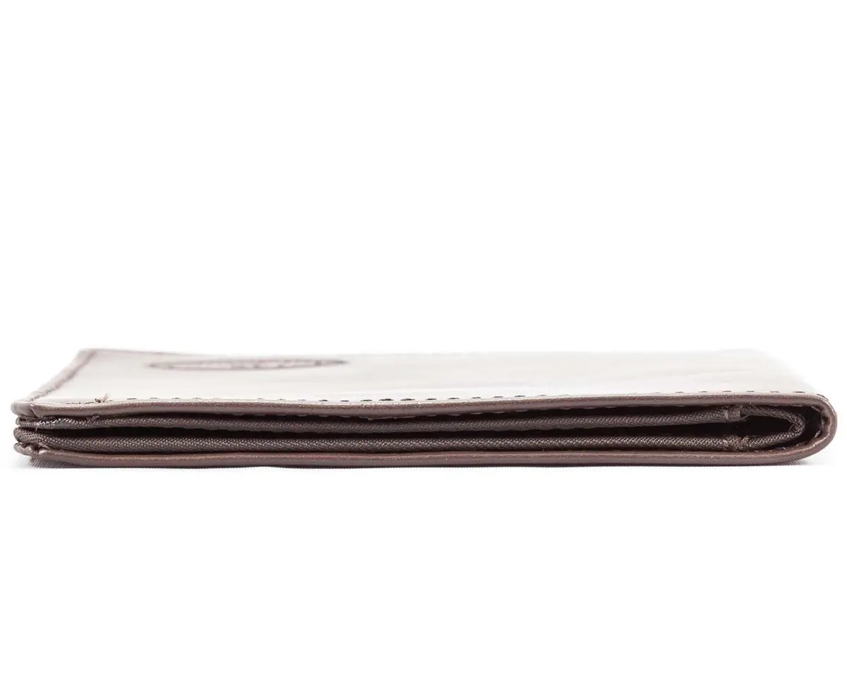 Big Skinny Men's Slimline Bi-Fold Wallet with Leather Exterior & Nylon Interior, Holds 25 Cards, Brown - view 4