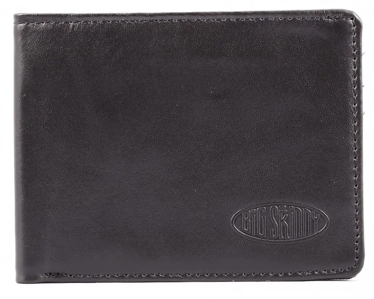 Big Skinny Men's Slimline Leather Bi-Fold Wallet | Holds Up to 25 Cards | 11.4 cm x 8.6 cm (4.5 x 3.38 Inches) - view 2
