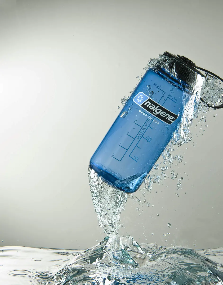 Nalgene Tritan Wide Mouth BPA-Free Water Bottle, Blue w/ Black Cap, 946ml (32oz) | Leak-Proof & Durable for Daily Use - view 2