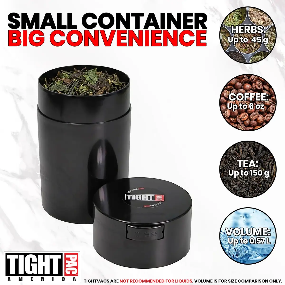 Tightpac Food Storage Container 0.57L | Airtight Vacuum Seal for Dry Goods & Snacks - view 8