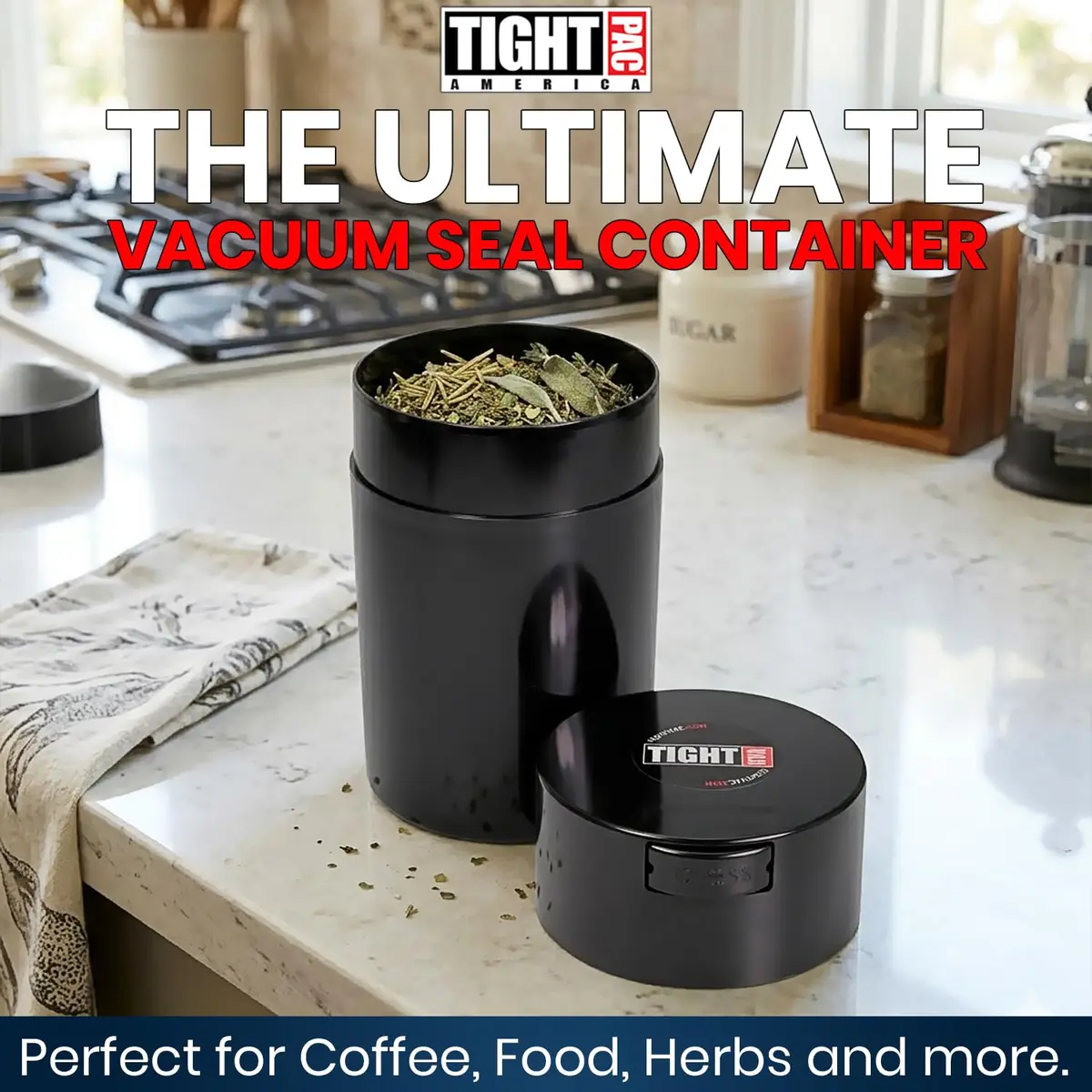 Tightpac Food Storage Container 0.57L | Airtight Vacuum Seal for Dry Goods & Snacks - view 2