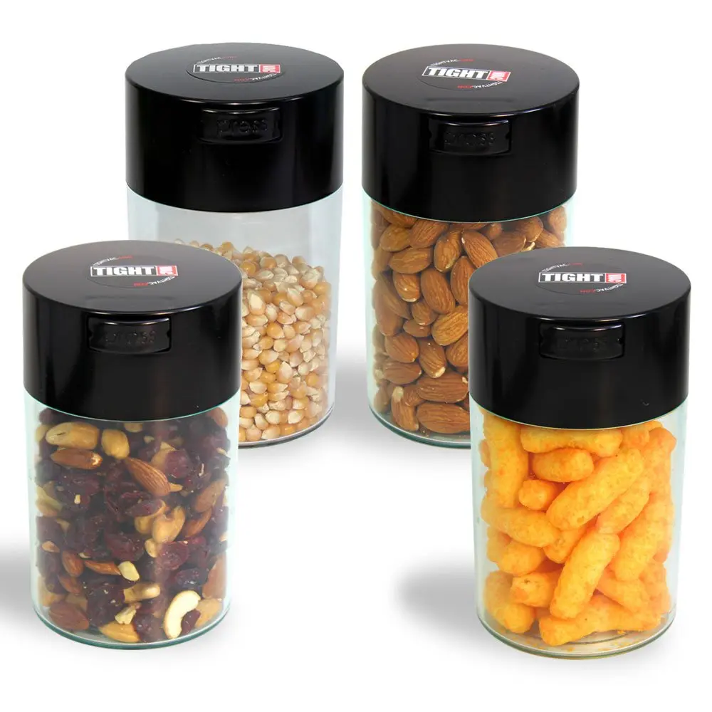 Tightpac Food Storage Container 6 oz | Vacuum Sealed Airtight Canister in Red Tint - view 8