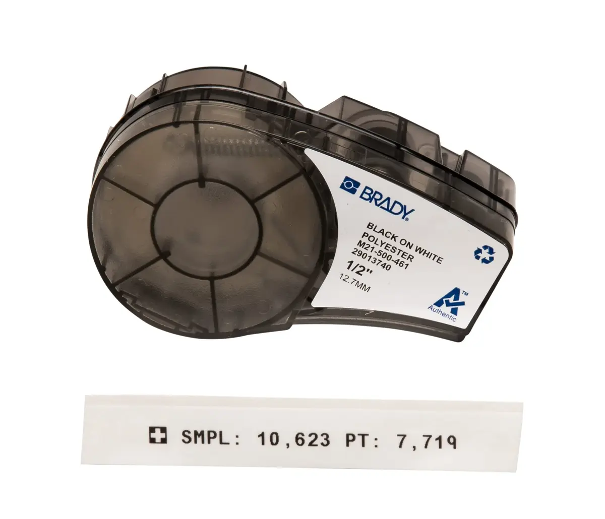 Brady Extreme-Temp Resistant Label M21-500-461 1.27cm (0.5") x 6.4m (21') Black on White | Lab & Equipment Tracking - main product image