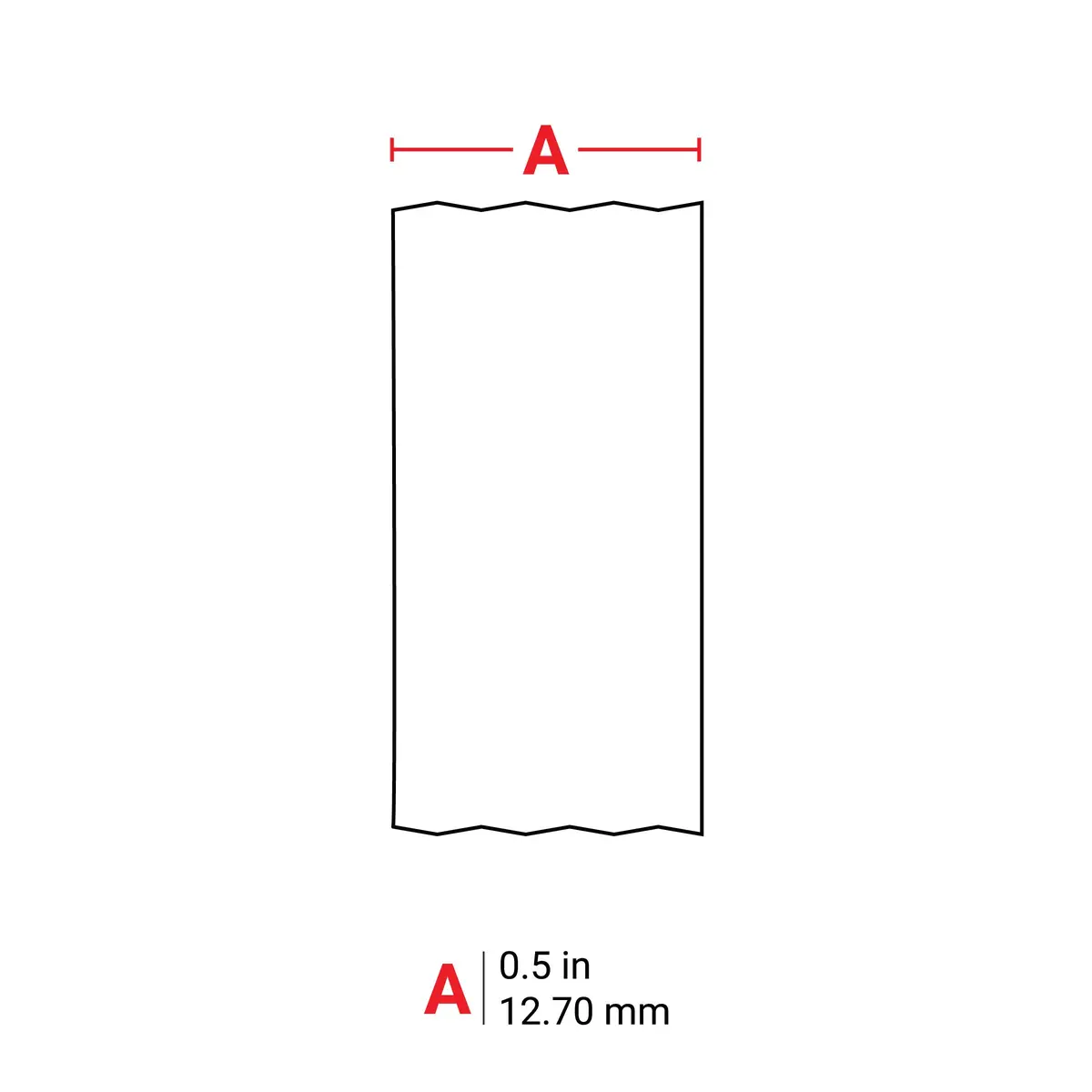 Brady Extreme-Temp Resistant Label M21-500-461 1.27cm (0.5") x 6.4m (21') Black on White | Lab & Equipment Tracking - view 3