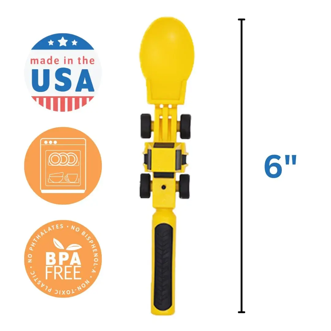 Constructive Eating Construction Plate and Utensils Set - 4-Piece Toddler Dinnerware - view 6