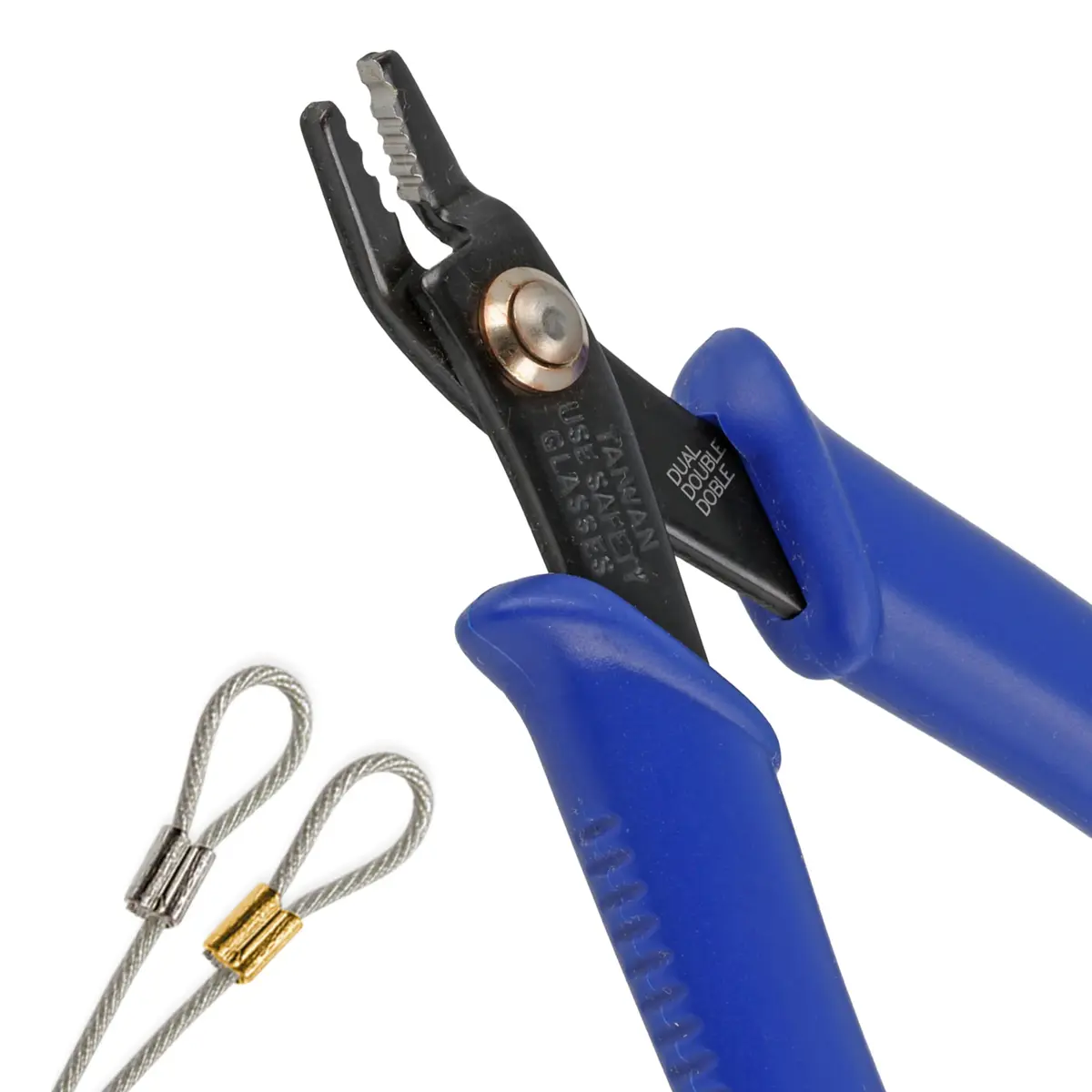 The Beadsmith Double Notch Crimper - 5” (127mm) Jewelry Tool for Perfect Crimps, Comfortable Handles - main product image