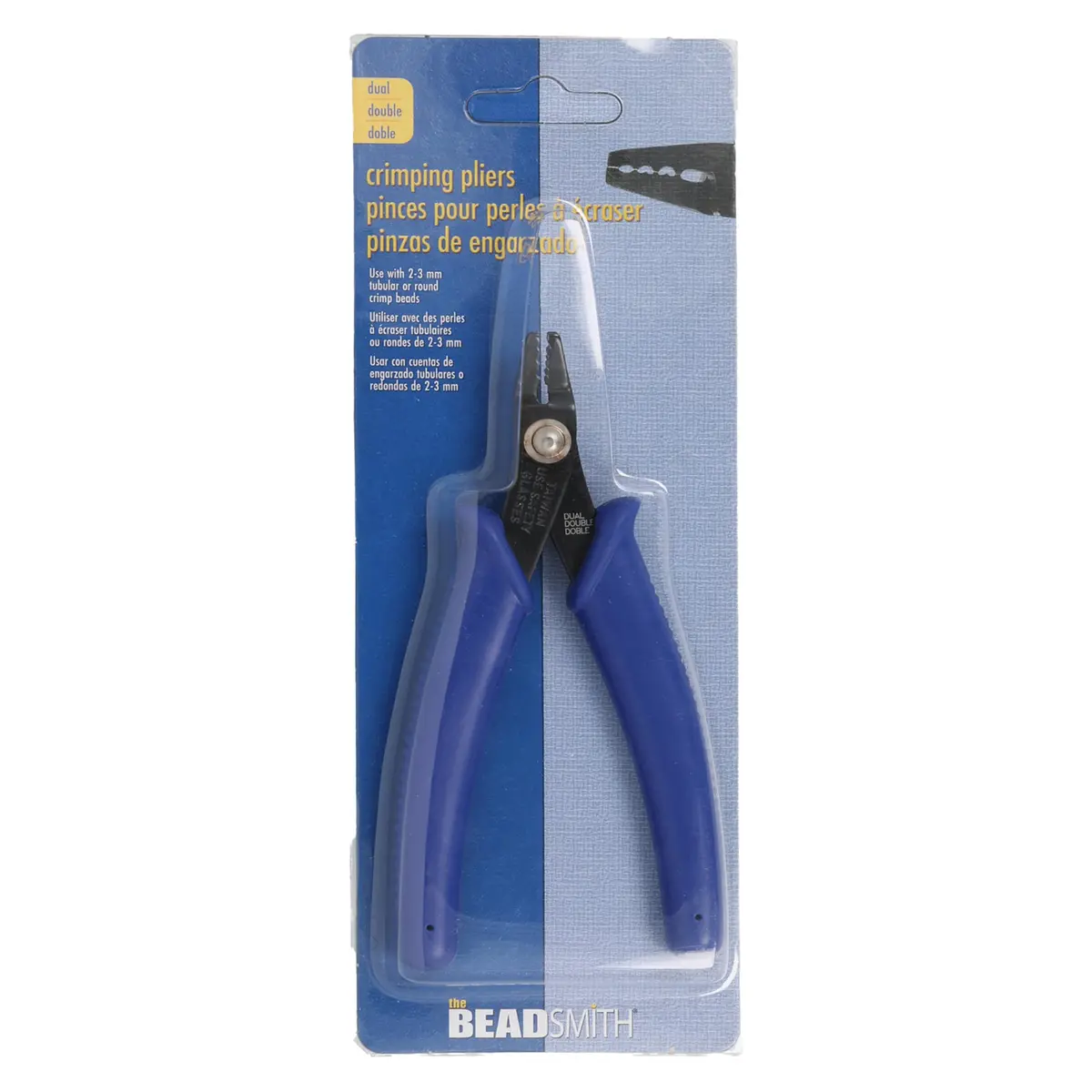 The Beadsmith Double Notch Crimper - 5” (127mm) Jewelry Tool for Perfect Crimps, Comfortable Handles - view 3
