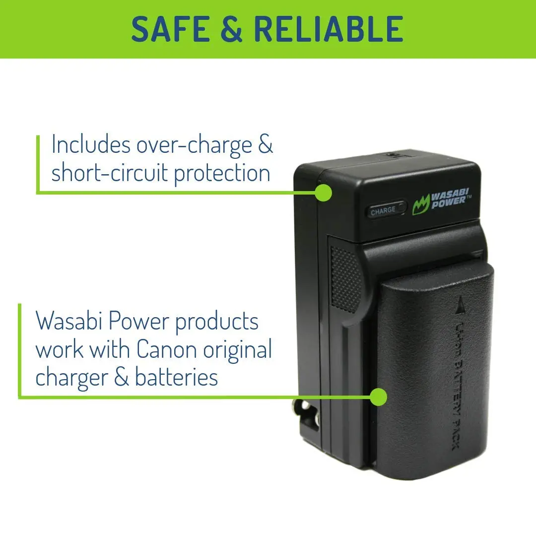 Wasabi Power LP-E6, LP-E6N Battery (2-Pack) & Charger for Canon EOS 5D Series | 7.2V 2600mAh - view 5