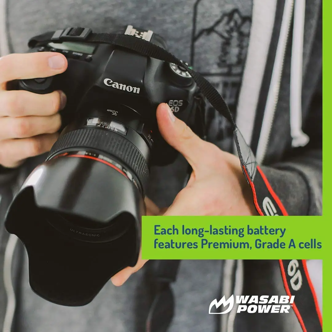 Wasabi Power LP-E6, LP-E6N Battery (2-Pack) & Charger for Canon EOS 5D Series | 7.2V 2600mAh - view 6