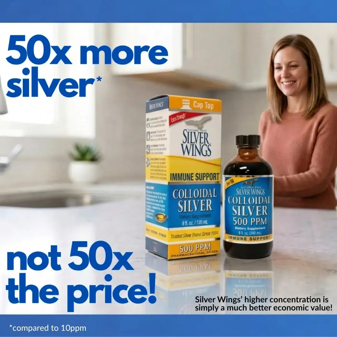 Natural Path Silver Wings Colloidal Silver 500 PPM (236ml / 8 Fl Oz) - view 3