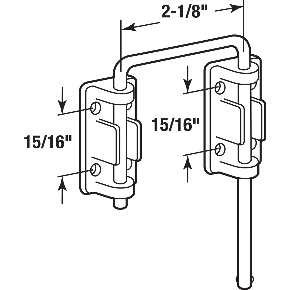 Prime-Line Patio Sliding Door Loop Lock, Child Safety & Security, Chrome | Reinforces Existing Hardware (120 chars) - view 3