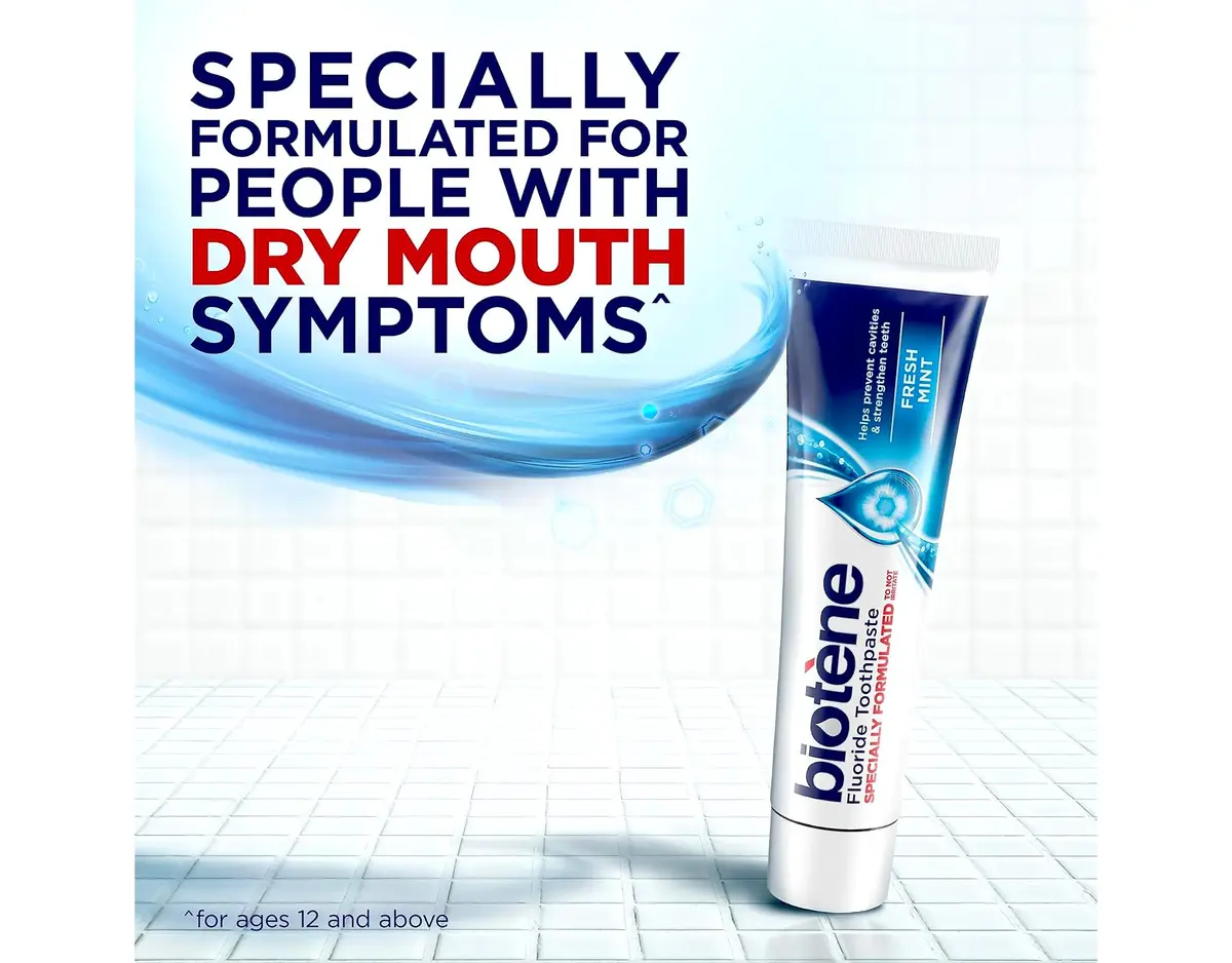 Biotène Fresh Mint Fluoride Toothpaste 122g (4.3 oz) | Cavity Protection & Dry Mouth Relief - view 7