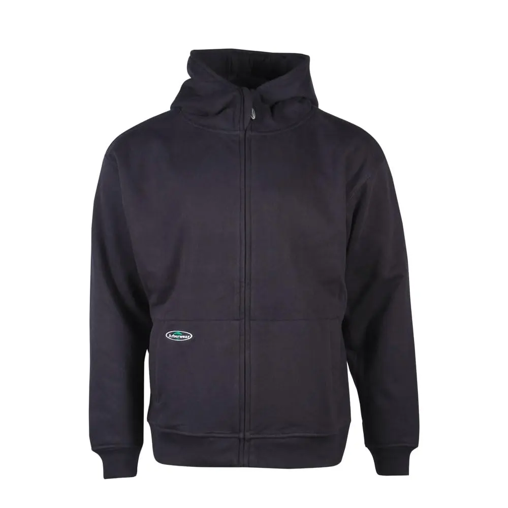 Arborwear Double-Thick Full Zip Hoodie for Men, Navy - Small | Heavyweight Cotton Fleece for Warmth & Mobility - main product image