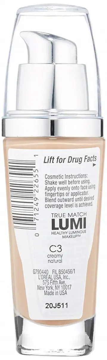 L'Oreal Paris True Match Lumi Healthy Luminous Makeup Creamy Natural 25ml (0.811 Fl Oz) Pack of 2 | Luminous Finish for All Skin Types - view 2