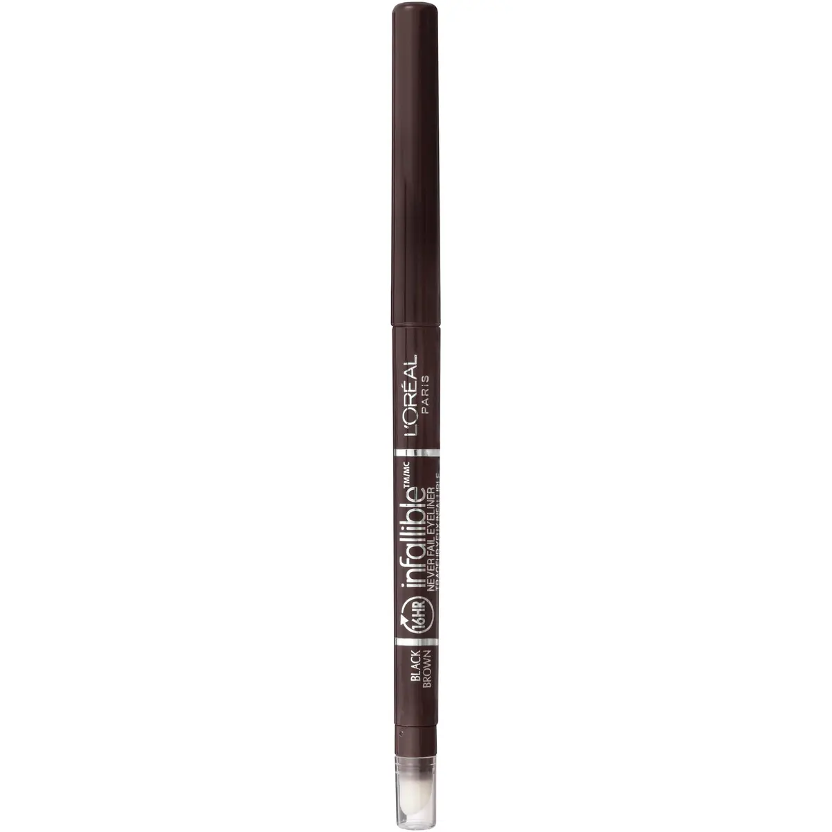 L'Oreal Paris Infallible Never Fail Mechanical Eyeliner Pencil Black Brown 0.008 oz (0.23g) | Smudge-Proof Up to 16 Hours - main product image