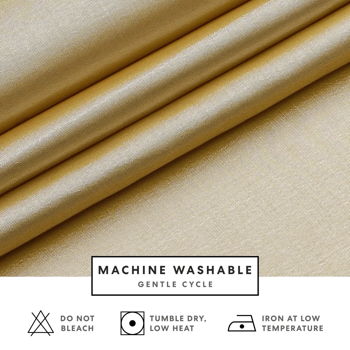 Regal Home Collections Amore Curtains 5-Piece Window Curtain Set 137cm x 213cm (54"W x 84"L) | Gold Light-Filtering Panels with Valance & Tiebacks - view 5