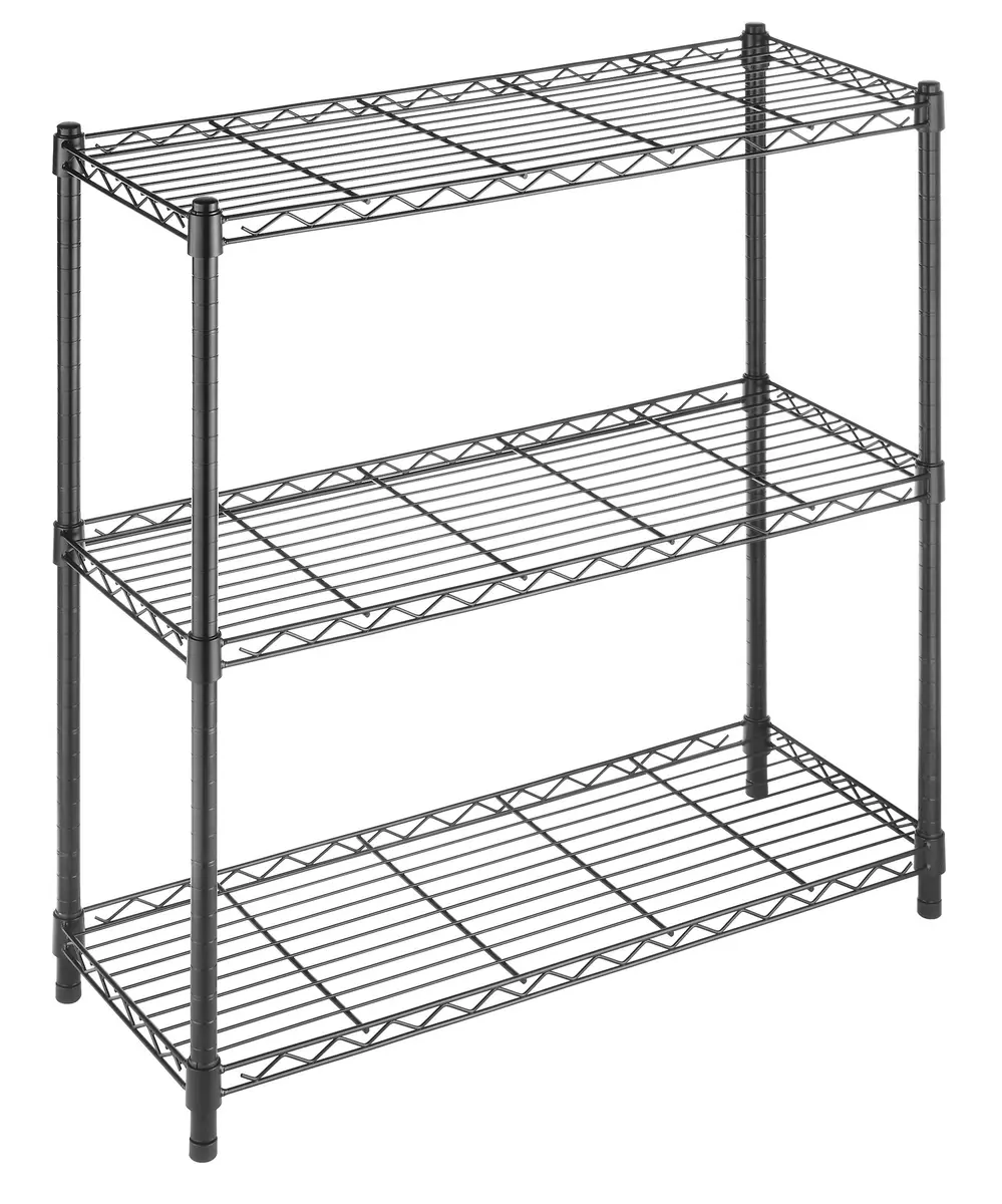 Whitmor 3 Tier Shelving Unit, Metal Shelving, Adjustable Wire Shelving | Heavy Duty Storage for Home & Garage - main product image