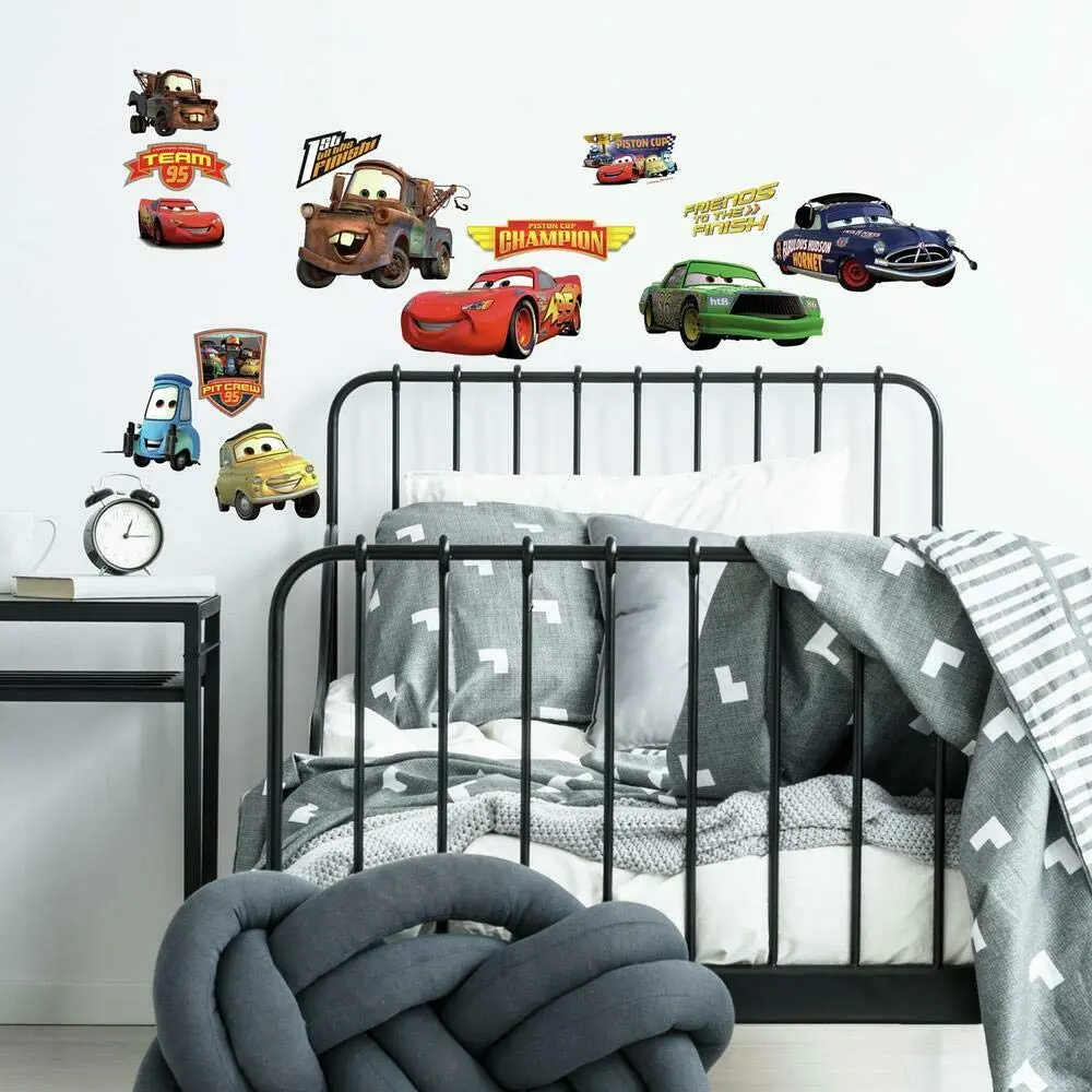 RoomMates Disney Pixar Cars Piston Cup Champs Peel & Stick Wall Decals 19 Piece | Repositionable Vinyl for Kids & Teens - view 2