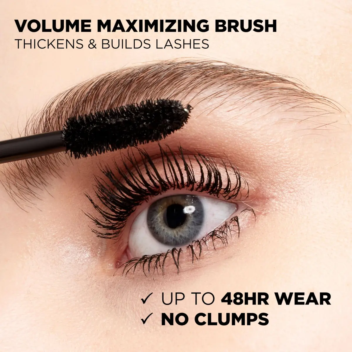 L'Oreal Paris Voluminous Original Waterproof Mascara, Black Brown, 0.28 Fl Oz (8.3 ml) | Builds Up To 4X Thickness - view 5