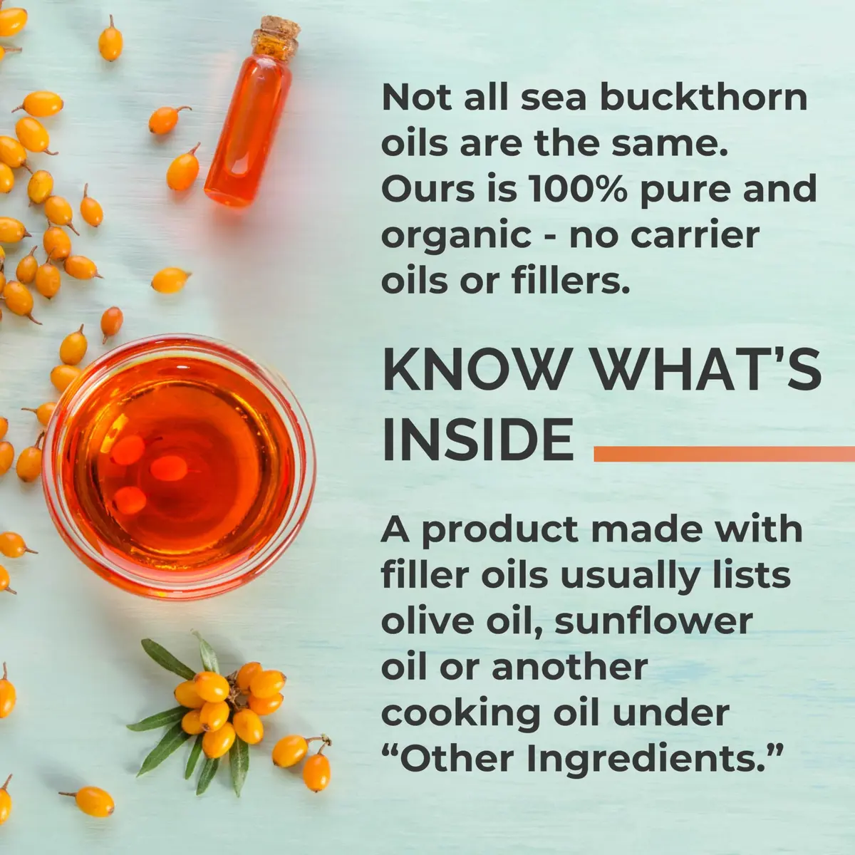 SEABUCKWONDERS Organic Sea Buckthorn Oil Omega-7 Complete, 120 Softgels | Supports Skin & Immunity - view 3