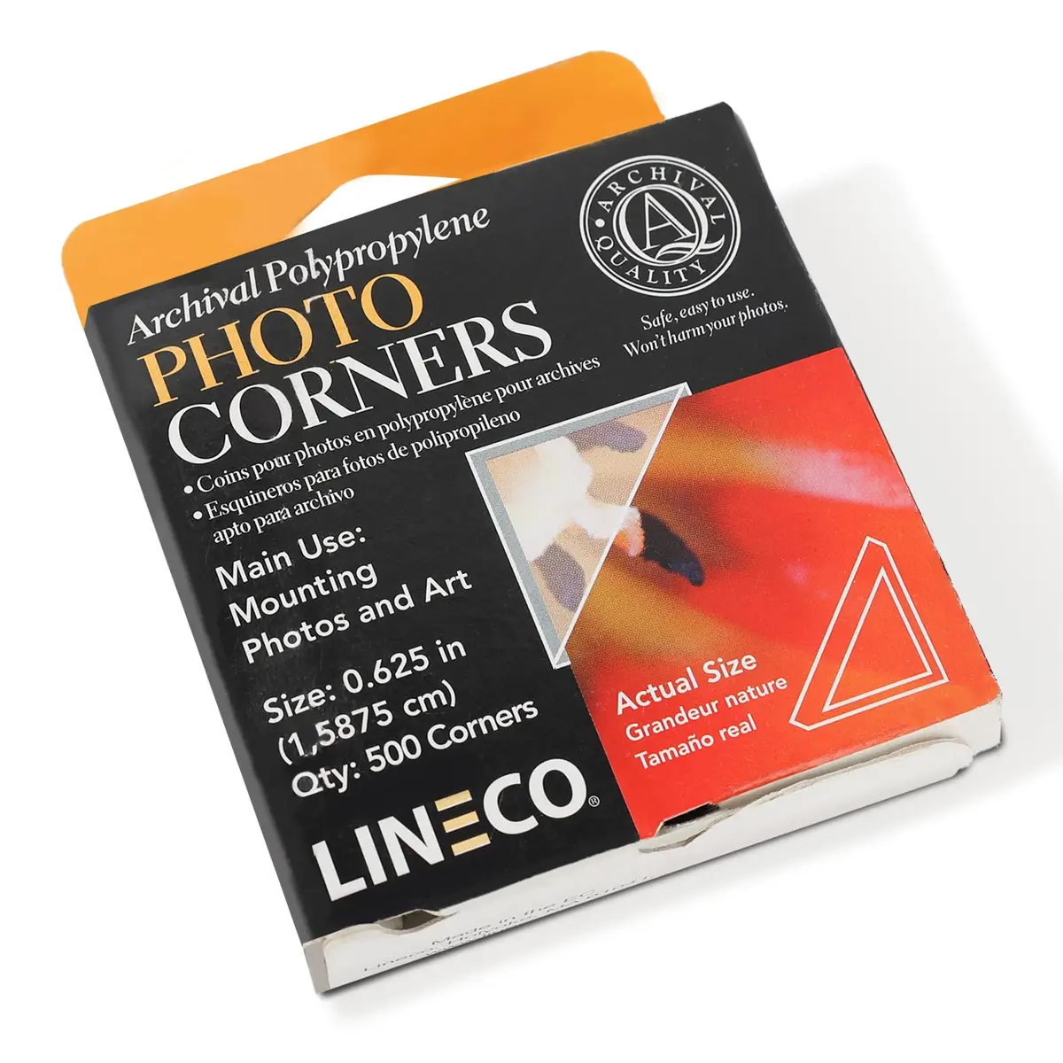 Lineco Infinity Clear Archival Photo Corners 500 PCS | Acid-Free, Non-Yellowing Adhesive - main product image