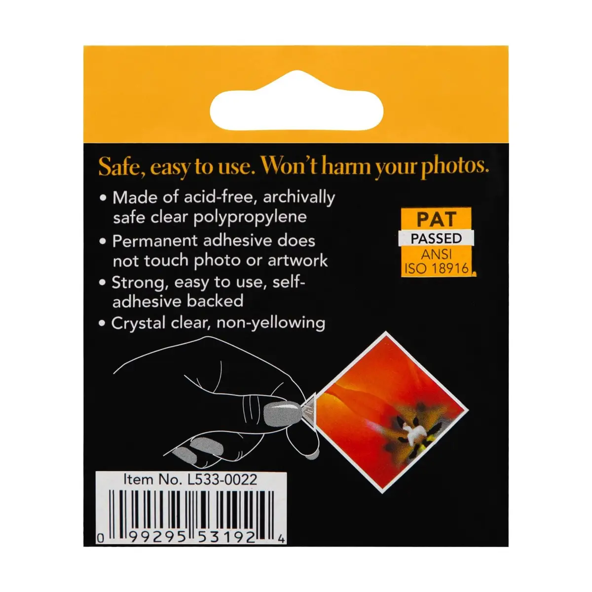 Lineco Infinity Clear Archival Photo Corners 500 PCS | Acid-Free, Non-Yellowing Adhesive - view 2