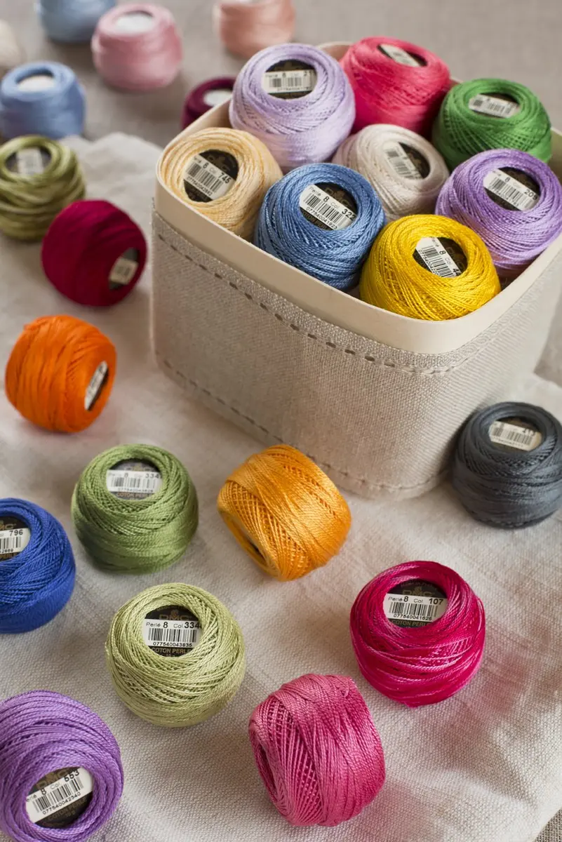 DMC Pearl Cotton Thread Ball - Ecru Size 8 | Silky, Durable & Perfect for Embroidery - view 6