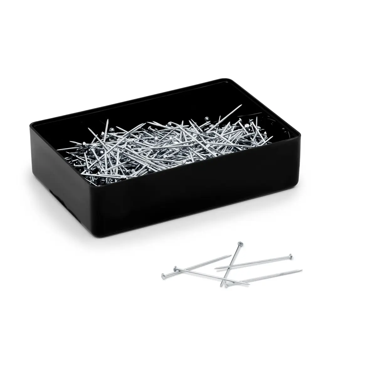Dritz Appliqué Pins 3/4-Inch (19 mm) | Nickel-Plated Steel, 350-Count Pack with Storage Box - view 3