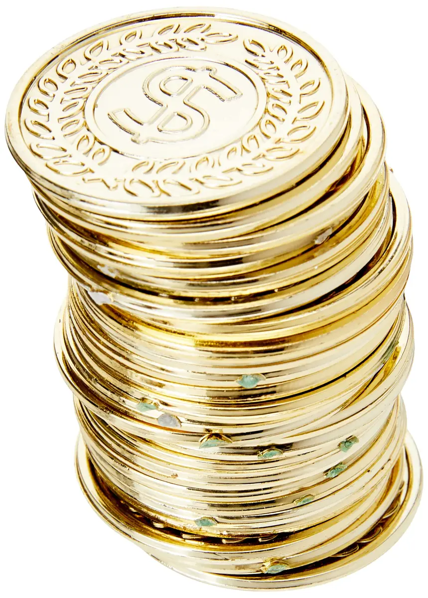 Amscan Eye-Catching Casino Gold Coins 7.50" x 5.62" | Premium Durable Design for Gaming & Gifts - view 3