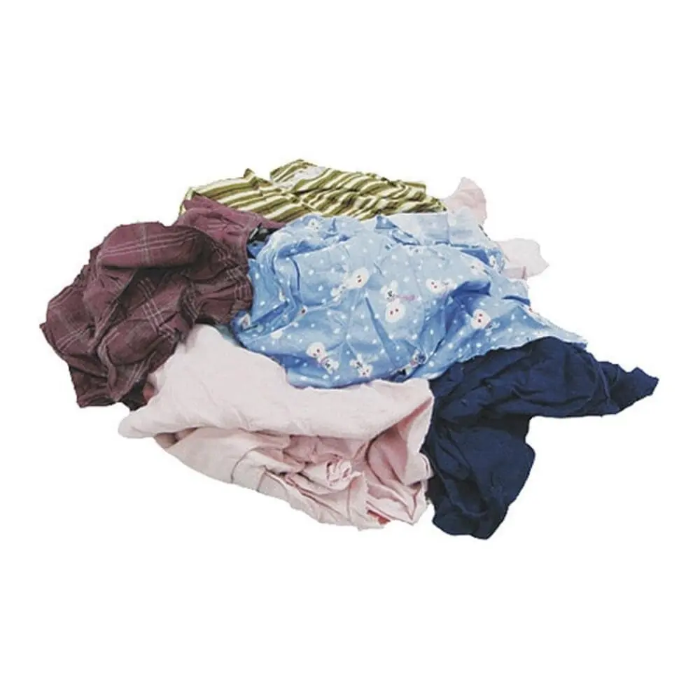 Buffalo Industries Recycled Multicolored T-Shirt Cloth Rags | 25 lb All-Purpose Cleaning Rag Made from Recycled Materials - main product image