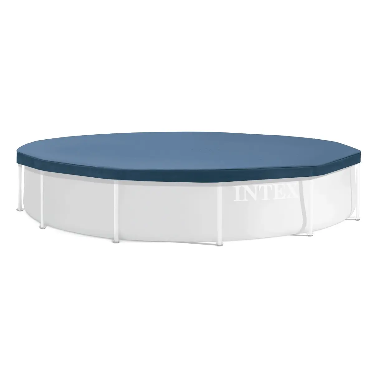 Intex 12ft Round Metal Frame Pool Cover | 3.37 kg (7 lb) | Protects from Debris & Weather - main product image