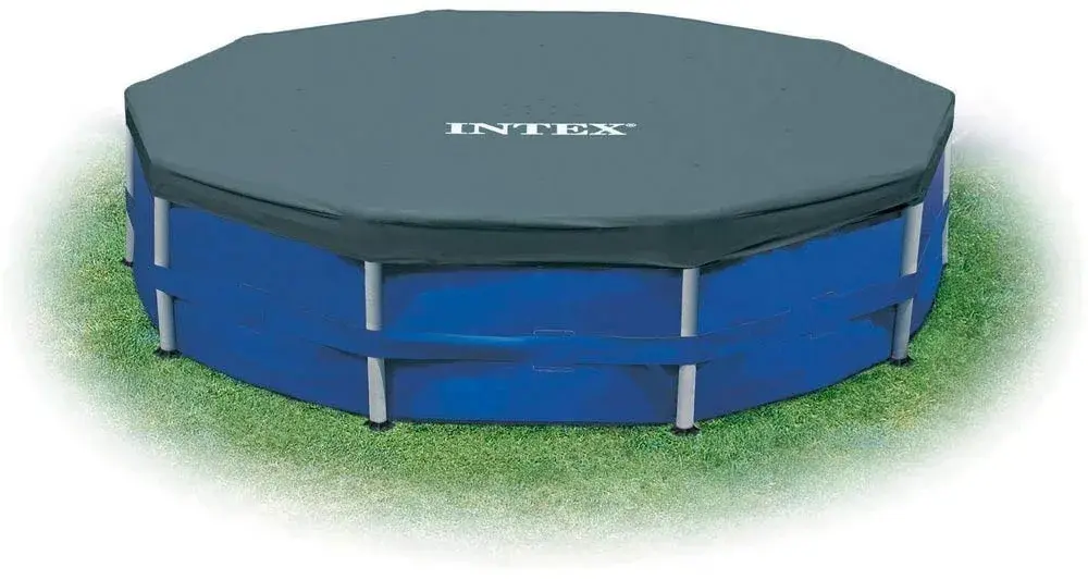 Intex 12ft Round Metal Frame Pool Cover | 3.37 kg (7 lb) | Protects from Debris & Weather - view 4