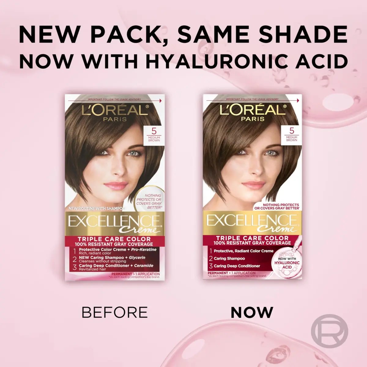 L'Oreal Paris Excellence Crème Permanent Hair Dye Medium Brown | Triple Care Color with Hyaluronic Acid for 100% Gray Coverage - view 9