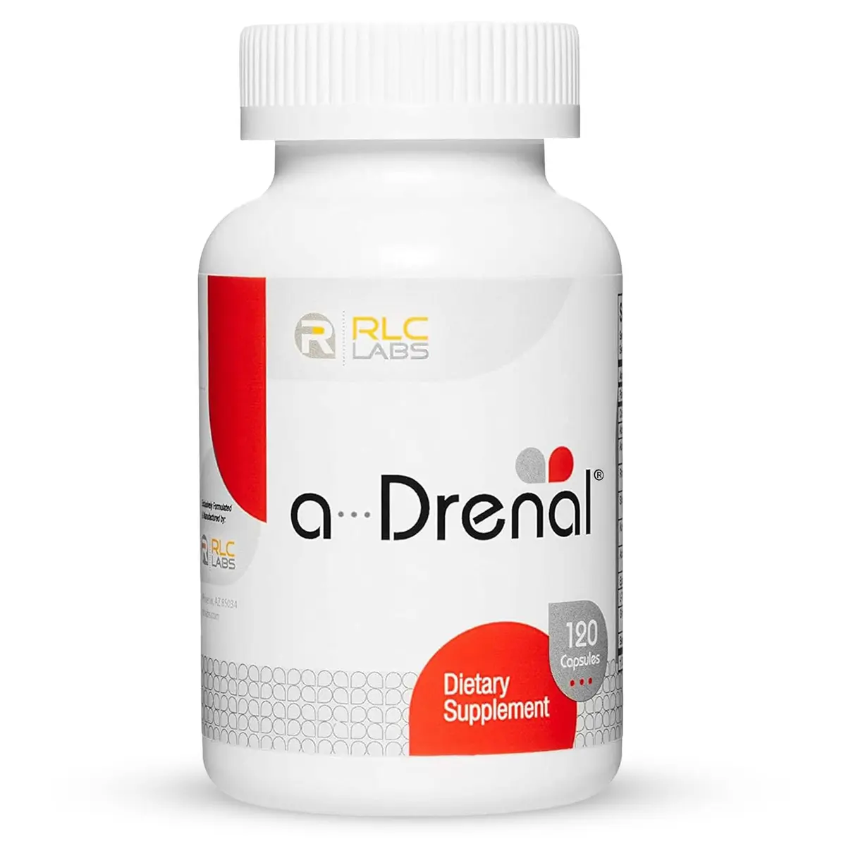 RLC Labs a-Drenal 120 Capsules | Cortisol & Stress Support with Ashwagandha, Rhodiola & Ginger - main product image