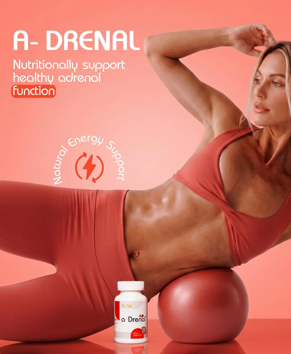 RLC Labs a-Drenal 120 Capsules | Cortisol & Stress Support with Ashwagandha, Rhodiola & Ginger - view 2