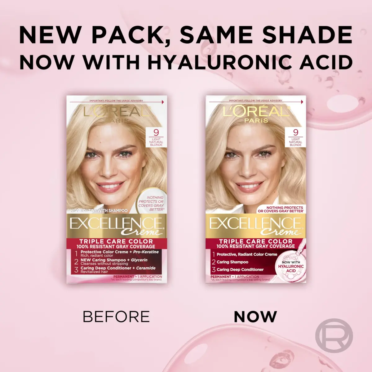 L'Oreal Paris Excellence Crème Permanent Hair Dye 9 Light Natural Blonde | Triple Care Color with Hyaluronic Acid - view 8