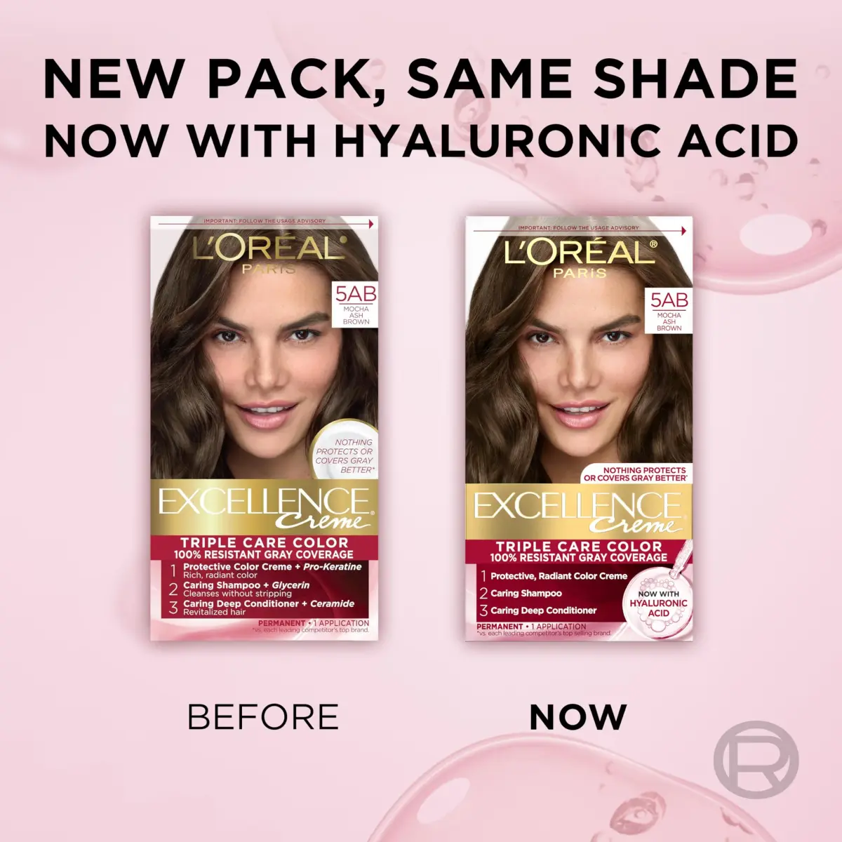 L'Oreal Paris Excellence Crème Permanent Hair Dye Mocha Ash Brown 5AB | Triple Care Color Routine with Hyaluronic Acid - view 9