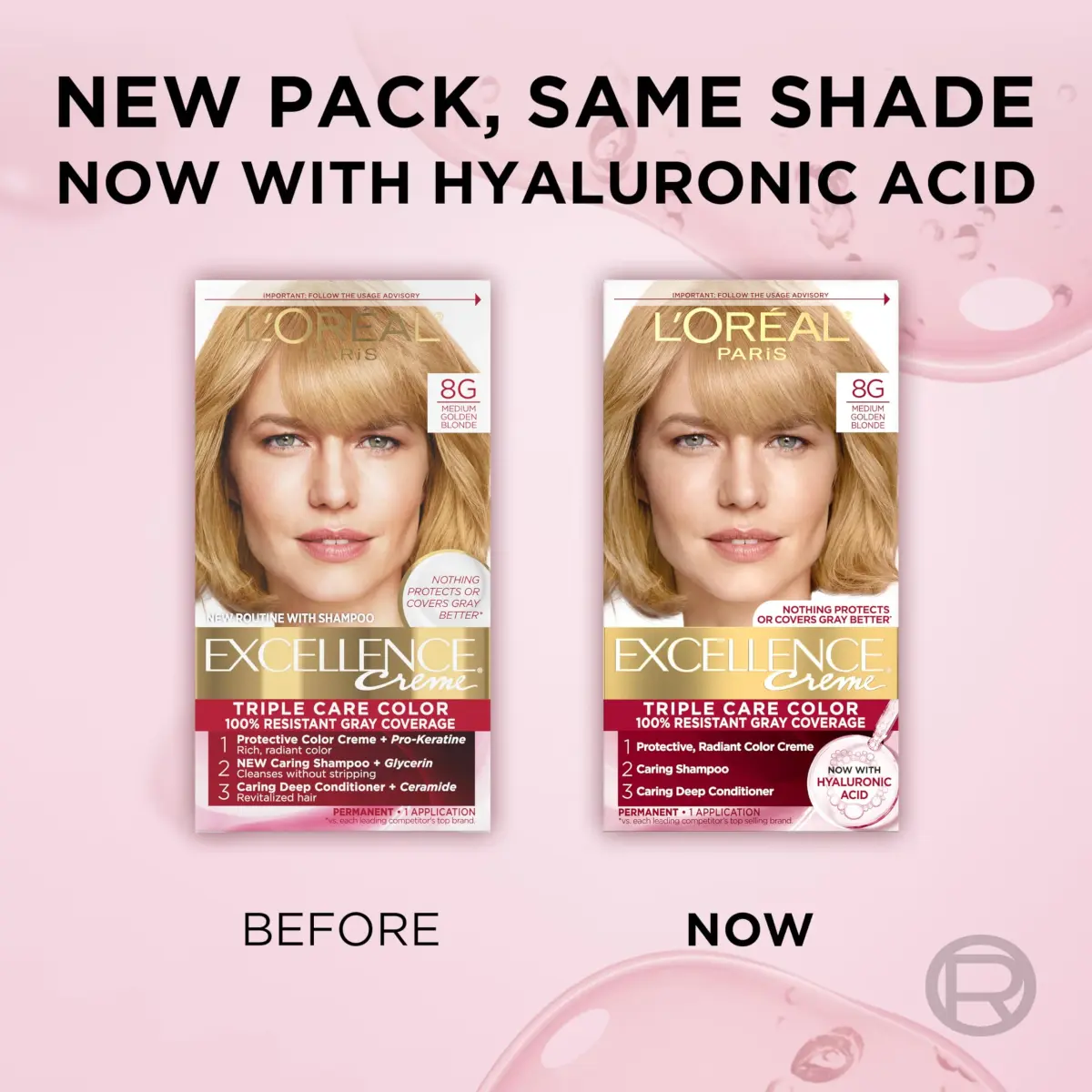 L'Oreal Paris Excellence Crème Permanent Hair Dye Medium Golden Blonde | Triple Care Color Routine with Hyaluronic Acid - view 9