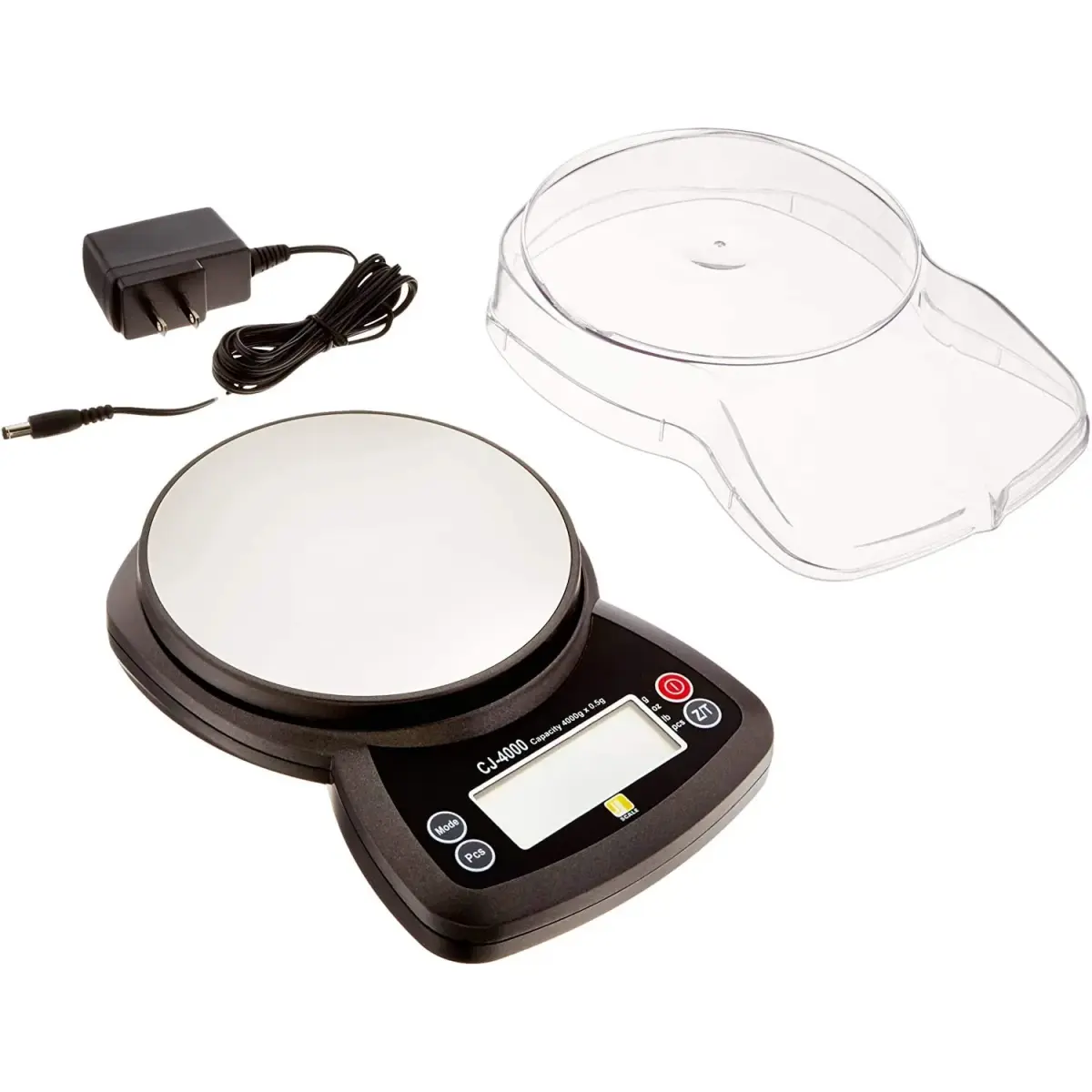 Jennings CJ-4000 Compact Digital Weigh Scale 4000g x 0.5g PCS JScale Black | Accurate Kitchen & Food Weighing - main product image