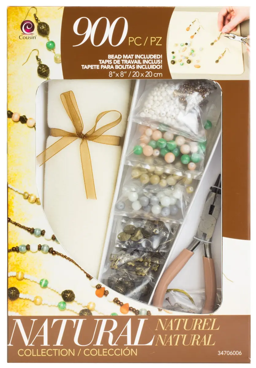 Cousin Jewelry Basics JB34706-006 Class in a Box Kit, Naturals Glass | Jewelry Making Kit for Beginners - view 2