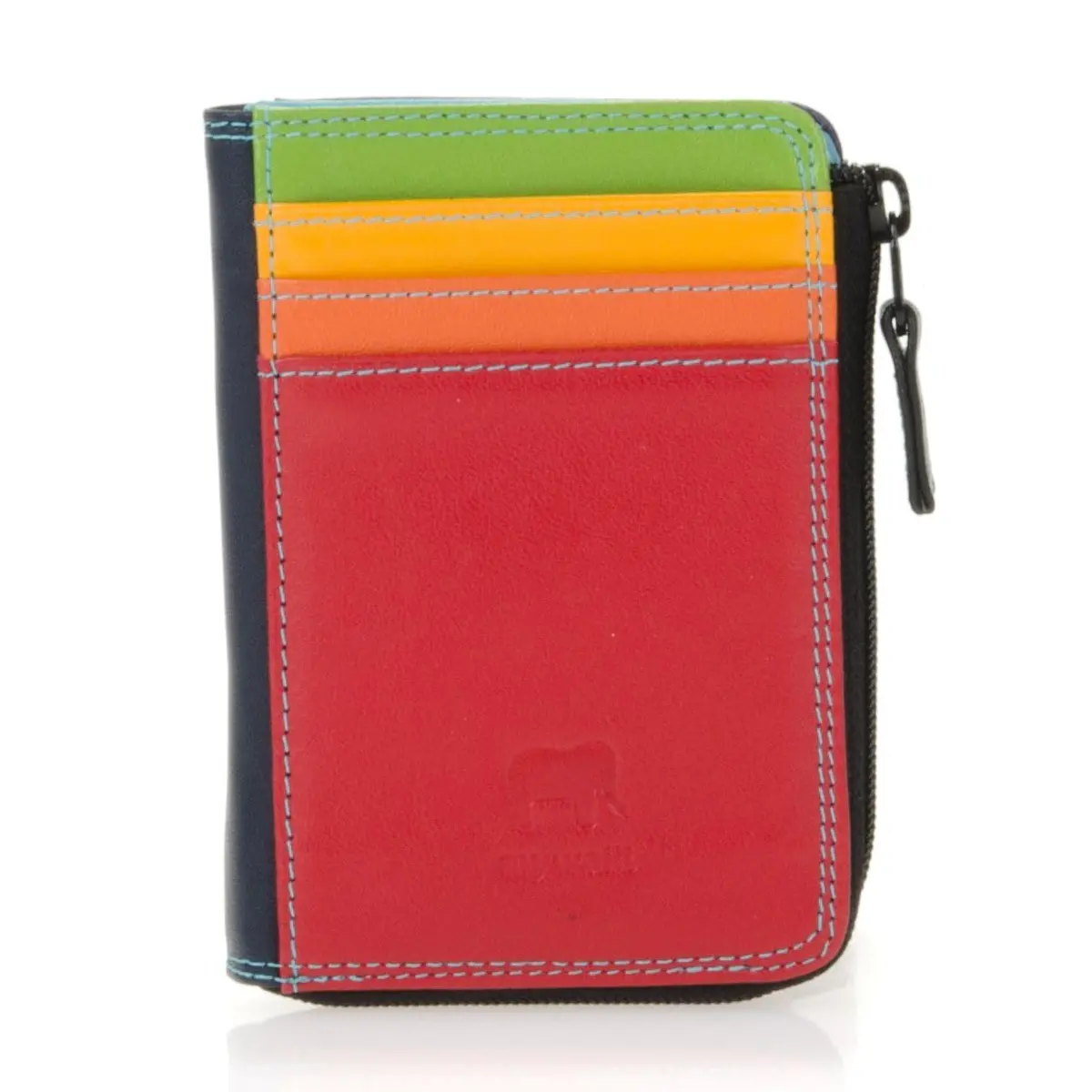 mywalit Small Zip Leather Purse | 3 Card Slots | ID Window & Coin Pocket | Black Pace | Stylish & Compact Accessory for Men & Women | Perfect for Everyday Use - main product image
