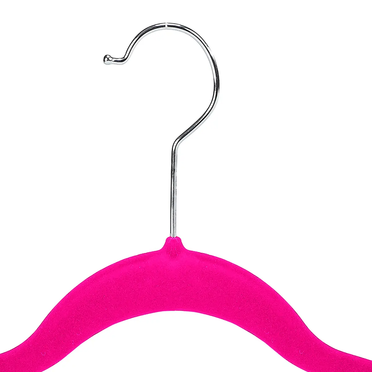 Simplify 6 Pack Slim Velvet Hangers with Clips Space Saver Prevent Garment Creases Fuchsia | Anti-Slip, Durable, Swivel Neck - view 6