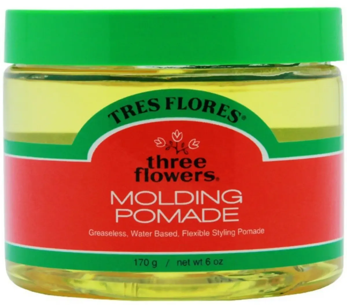 Three Flowers Molding Pomade, 18 oz (54 ml) | Water-Based, Non-Greasy, Classic Fragrance - main product image