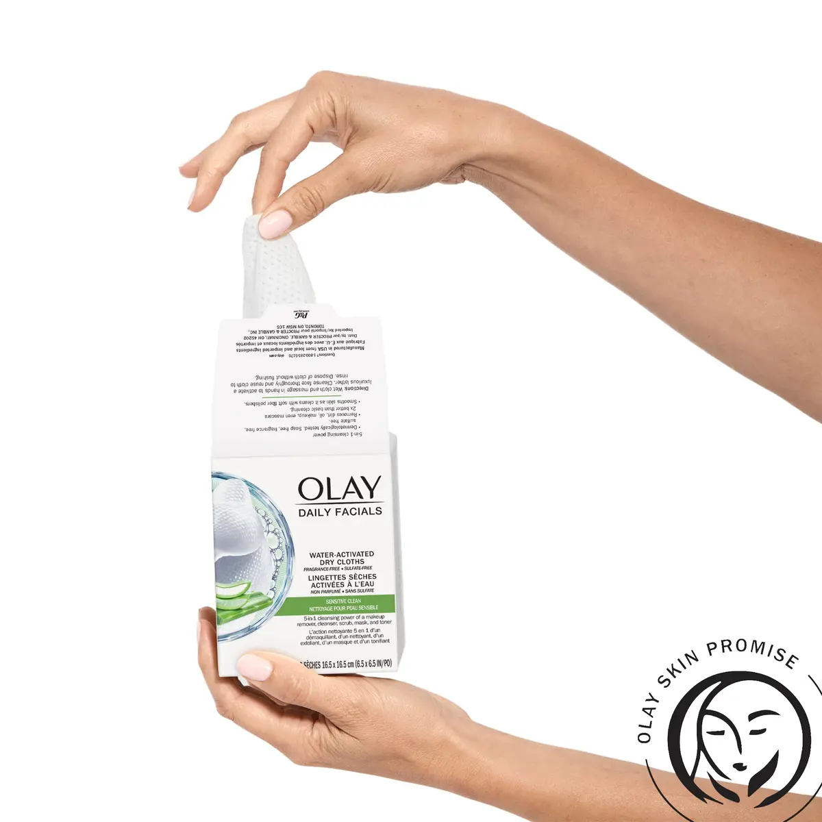 Olay Daily Gentle Clean 5-in-1 Water Activated Cleansing Cloths, 66 Count (Pack of 2) | Dermatologist Tested for Sensitive Skin - view 5